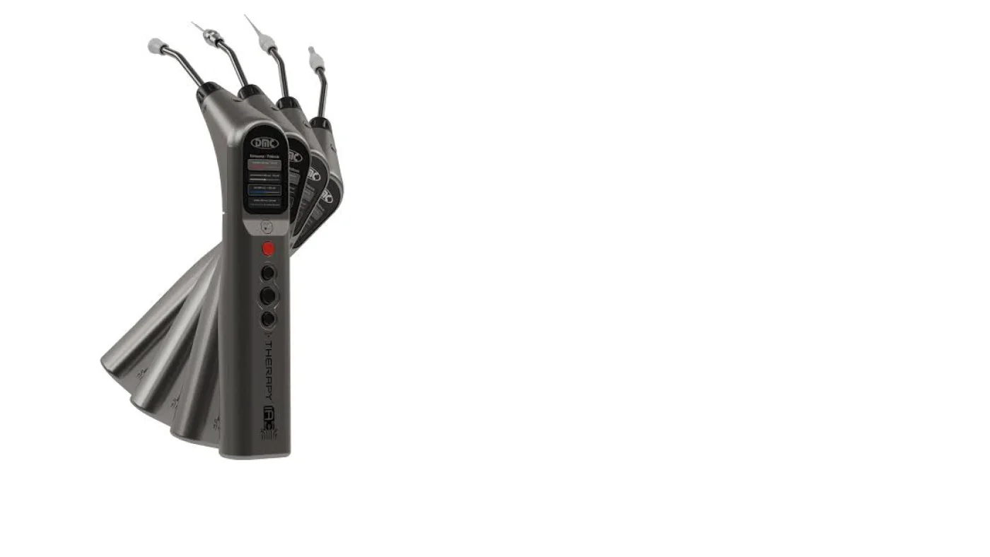 Aparelho de laser DMC Therapy IA EC com seus diferentes aplicadores